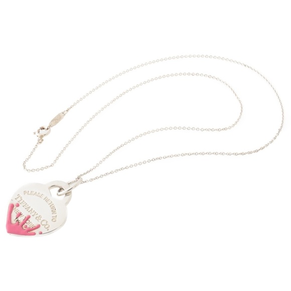 TIFFANY Authentic Pink Heart Necklace - Picture 4 of 8